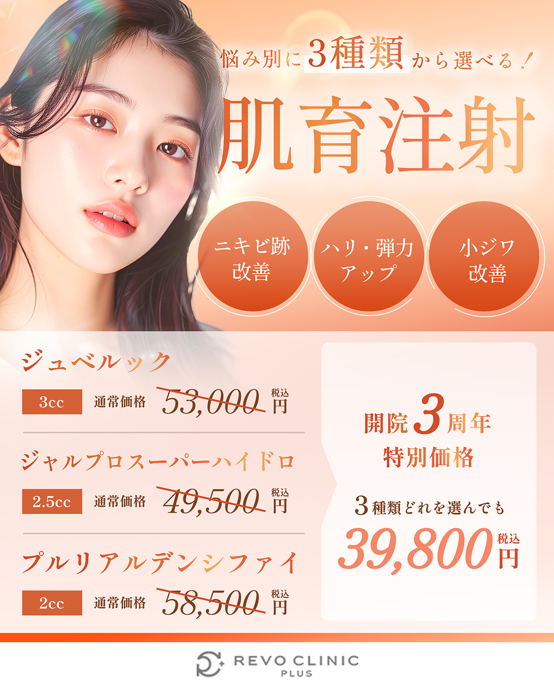 開院3周年記念キャンペーン_肌育注射