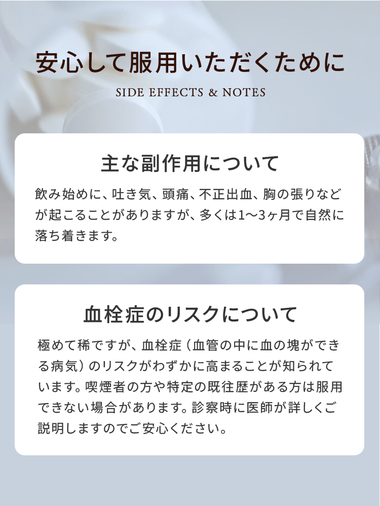 安心して服用いただくために